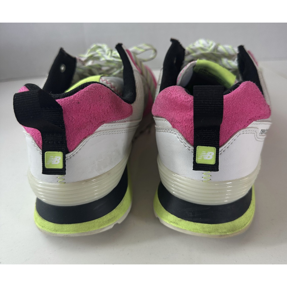 New Balance 574 Running Sneakers Green White Pink Glow Shoes Women's US Size 11 - Picture 14 of 15